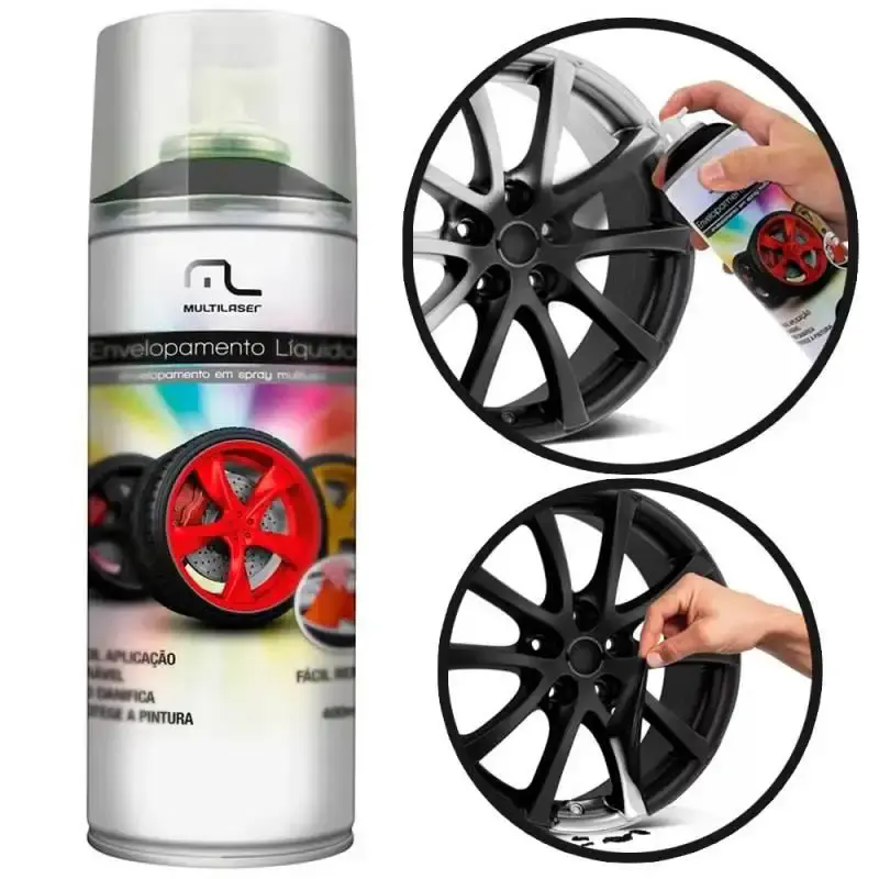 Spray de envelopamento líquido preto fosco AU420 Multilaser