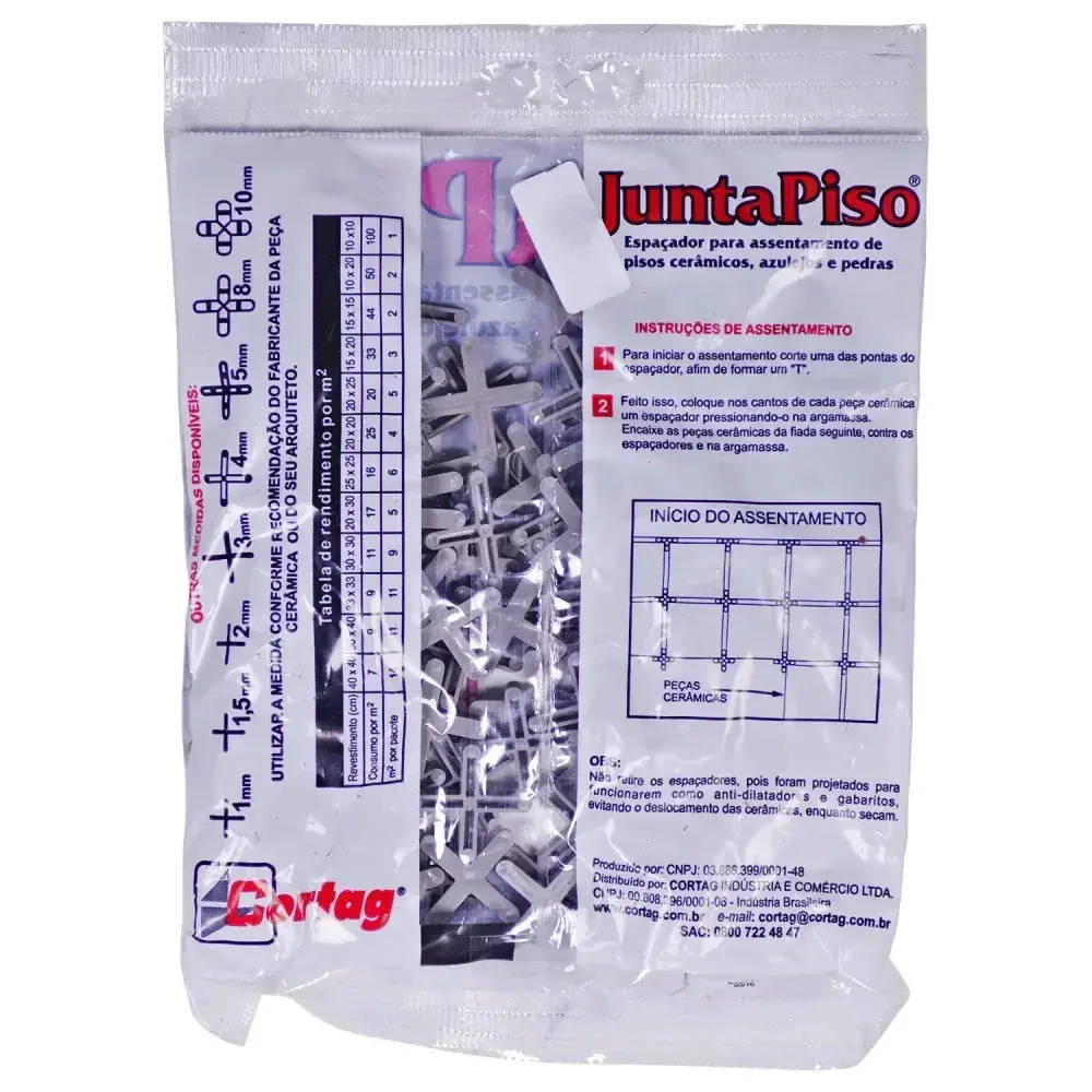 Espaçador de junta de piso 4MM 100 peç cinza Cortag — fotografia 9