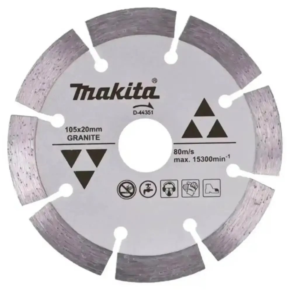 Disco de corte diamantado 4.1/8 polegadas 105 MM para granito D-44351 Makita — fotografia de referência