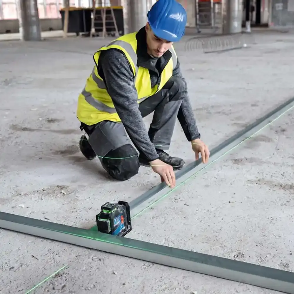 Nível a laser de linhas verdes 160M 360° GLL 8033 g com receptor LR7 e maleta Bosch — fotografia 7