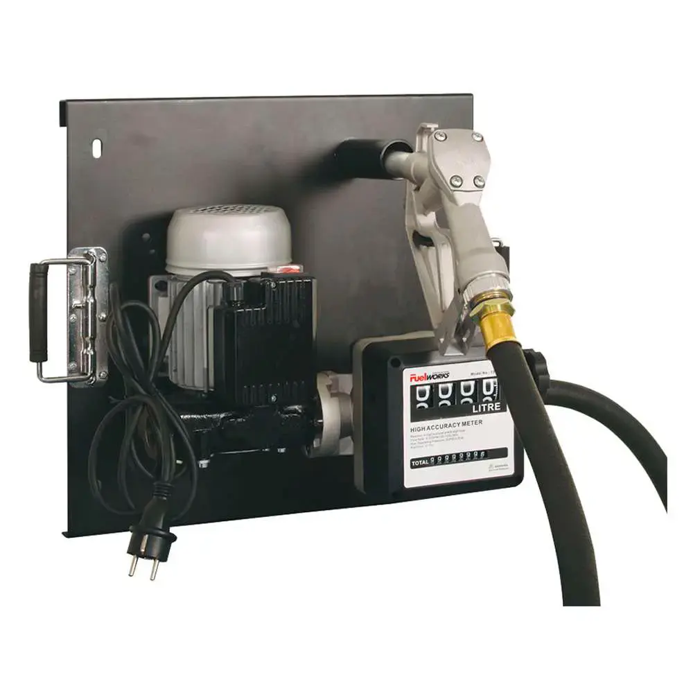 Bomba kit Diesel 120L/MIN com Mangueira Medidor 230V BREMEN — fotografia de referência