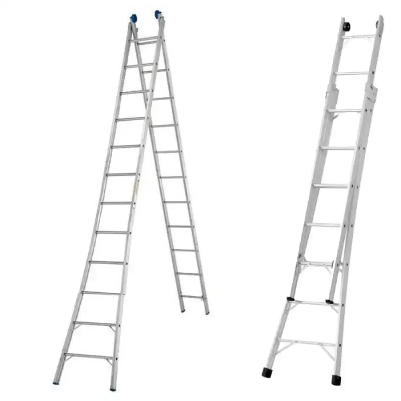 Escada de Alumínio Extensiva 12 Degraus 3.77 x 6.43 Metros P012 ALUSTEP
