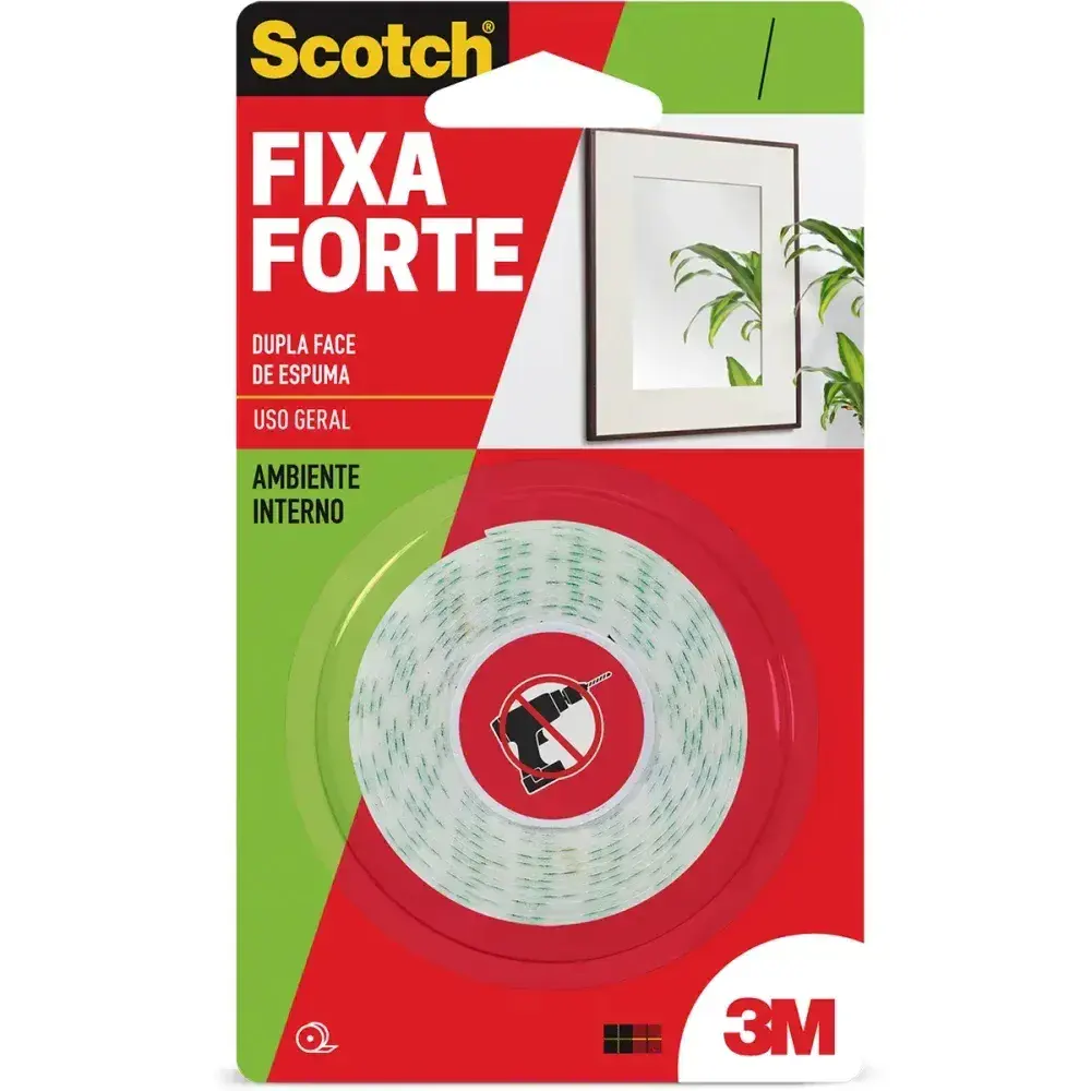 Fita dupla face fixa forte espuma 12MMX1,5M 3M — fotografia 2