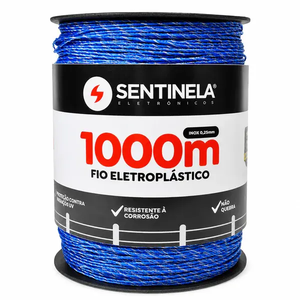 Fio eletroplástico 1000MT azul - Sentinela