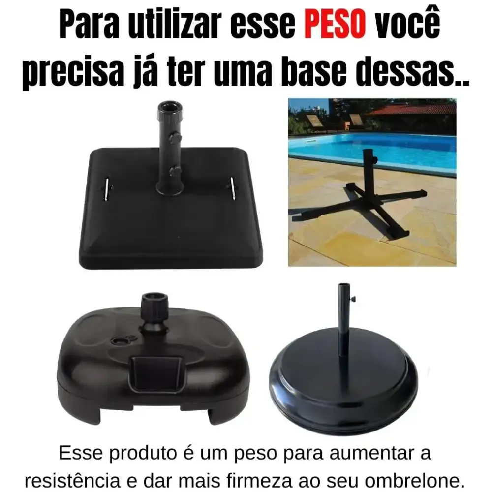 Base tipo bolsa areia para ombrellone 30 KG IWCJ008 ImportWay — fotografia 4