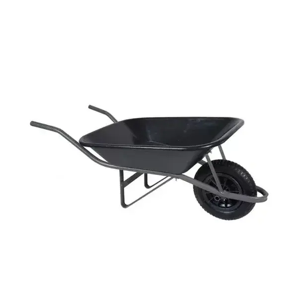 Carrinho de mão com caçamba plástica 60L preto - Metasul