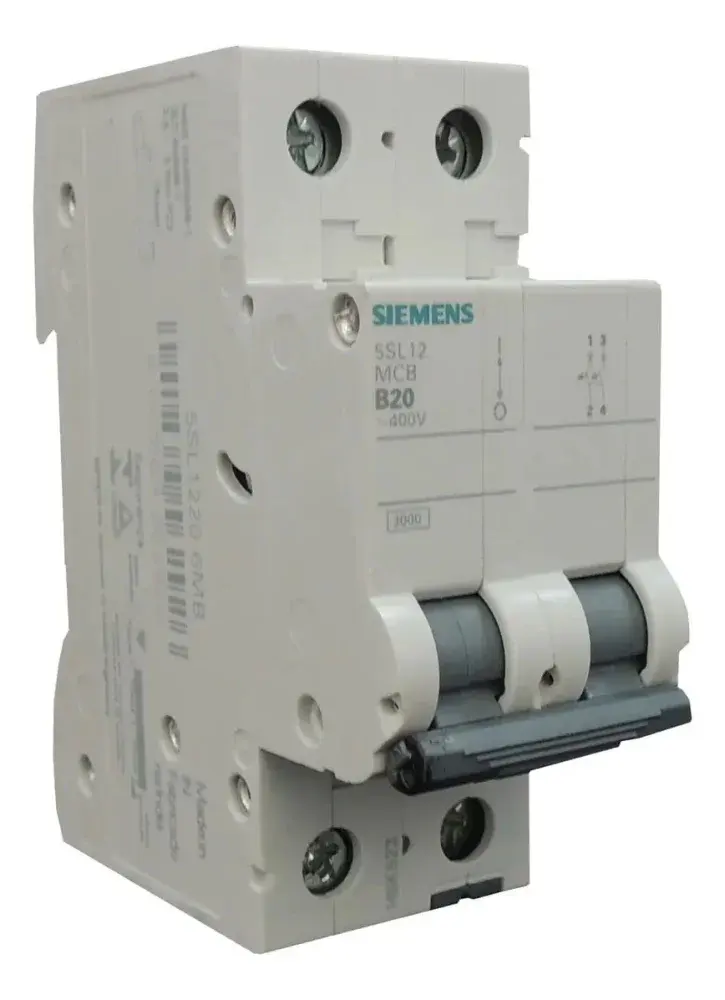 Disjuntor bipolar din curva b 20A Siemens — fotografia 3