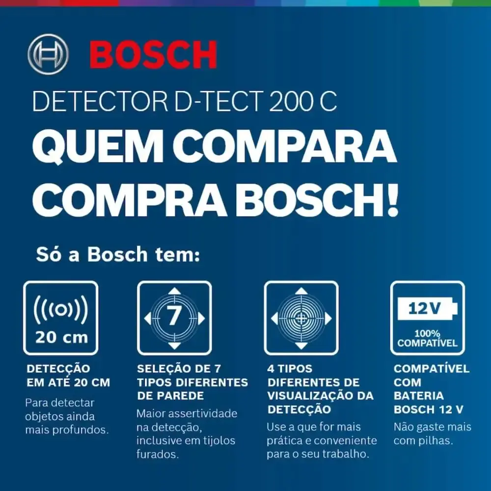 Detector de metais e PVC digital scanner d-tect 200 c Bosch — fotografia 12