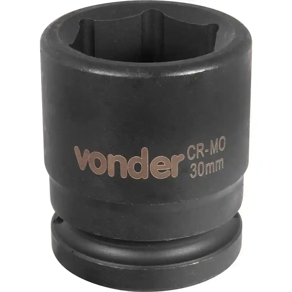 Soquete Sextavado Impacto Encaixe 3/4 polegada 30MM Cromado VONDER — fotografia 3