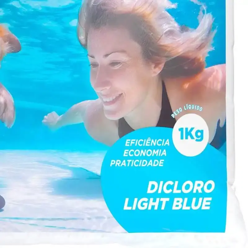 Cloro Granulado Dicloro de Sódio p/ Piscinas e Hidrotanques Light Blue 1.0 KG MONTREAL — fotografia 5