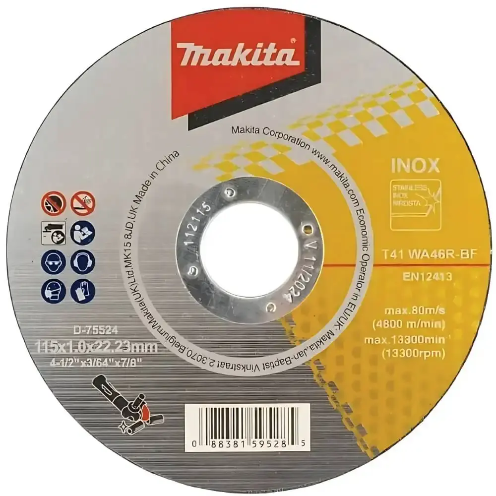 Disco de Corte Inox 4.1/2 POL x 1 MM com 25 Unidades D.75524 MAKITA — fotografia 2
