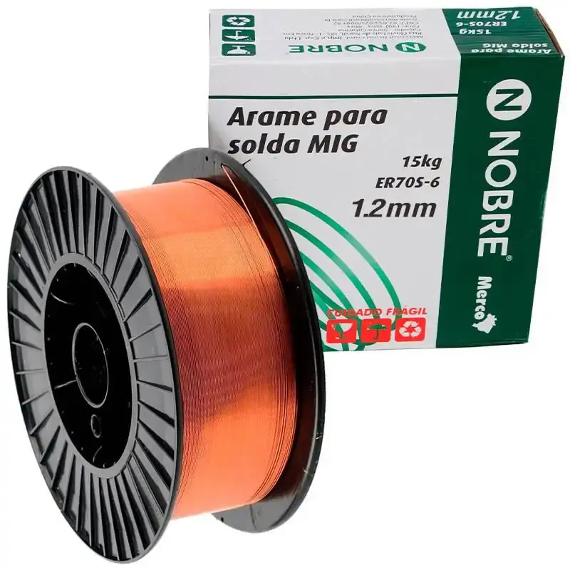 Arame para solda MIG 1.2 MM capa-capa ER-70S6 15 KG merco Nobre
