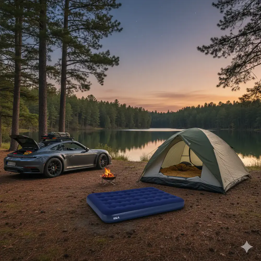 Barraca camping araguaia 4 pessoas com colchão casal kala BEL — fotografia 5
