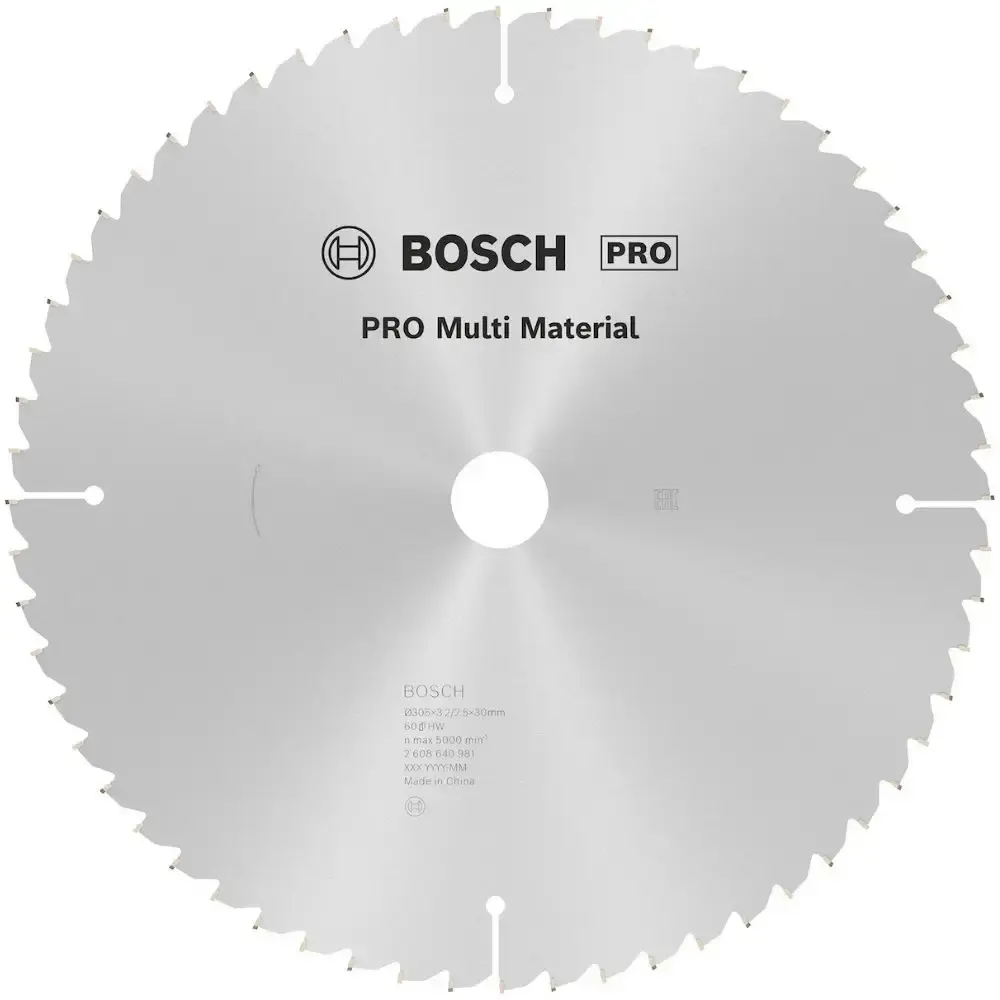 Disco de corte multimaterial 305X3,0MM 60 dentes Bosch — fotografia de referência