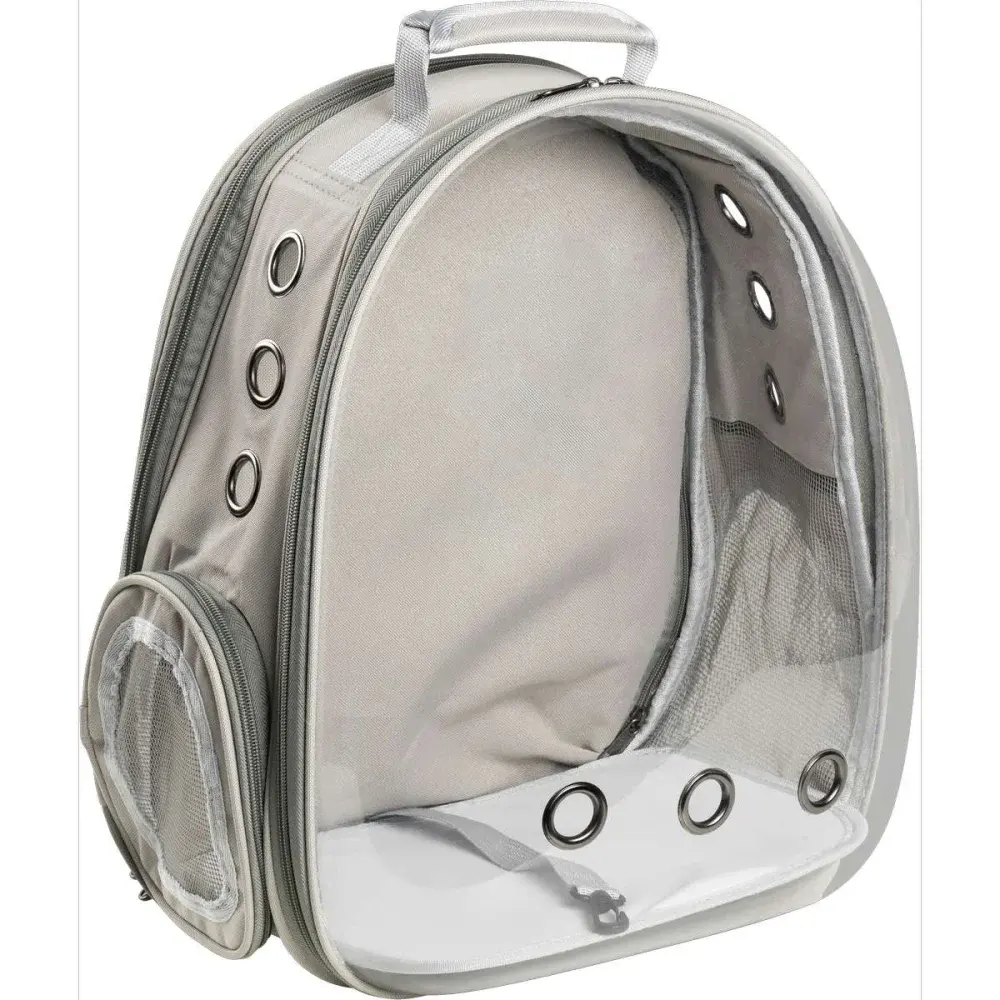 Mochila de transporte cabana expansível para pets cinza Kala — fotografia de referência