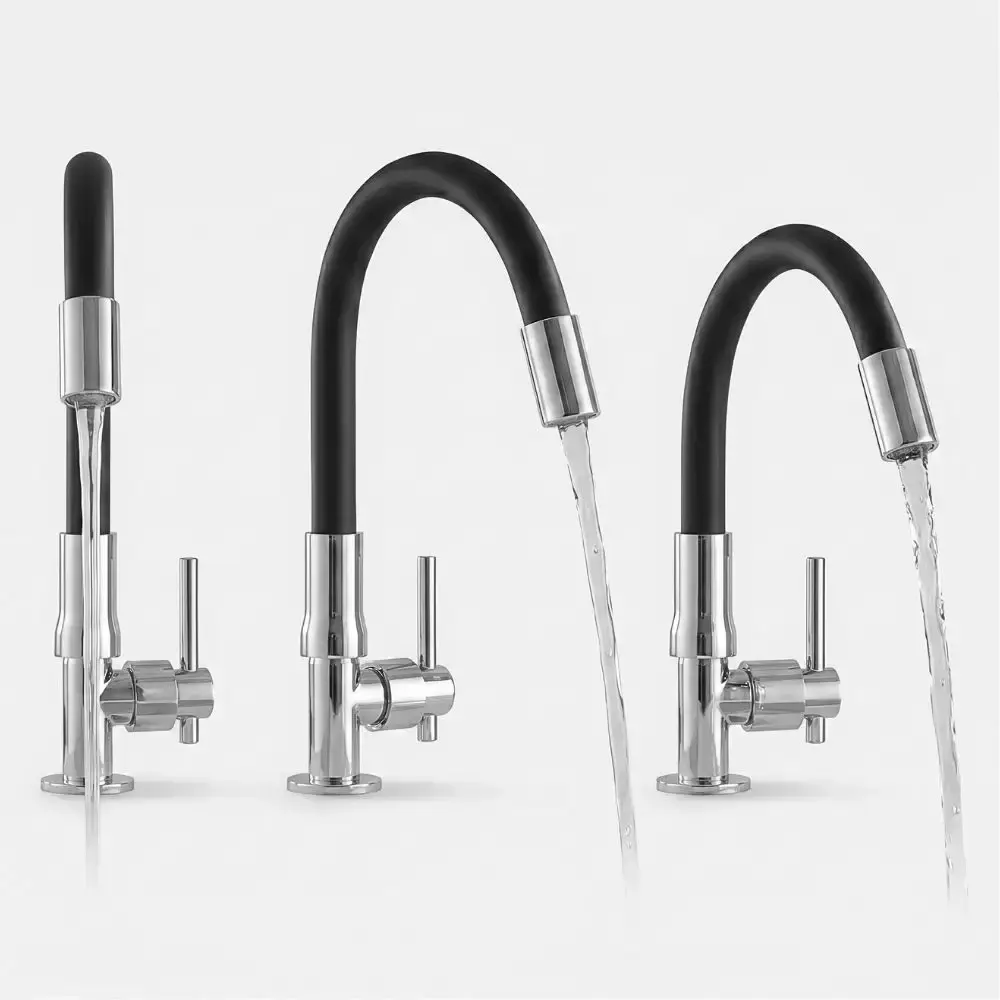 Torneira flexível gourmet para cozinha 54CM ABS e aço inox casa LYS — fotografia 4