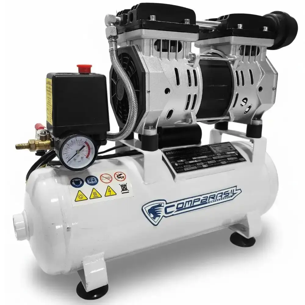 Compressor portátil isento 5,4 pés 1HP 25L com kit 5 peças evald tractor Compbrasil 220 V — fotografia 11