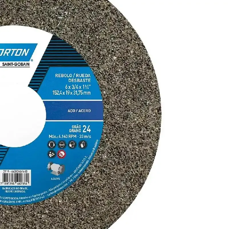 Rebolo Para Ferro 6 x 3/4 Pol A24 66243464640 NORTON — fotografia 4